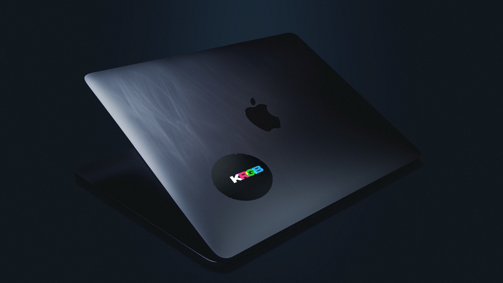 promotional sticker, on a laptop of course